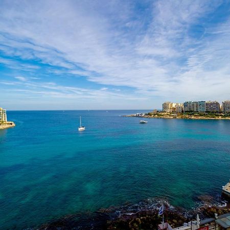 Spinola Bay Top Floor Seafront 3 Bedroom Apartment With Panoramic Sea Views - By Getawaysmalta سانت جوليان المظهر الخارجي الصورة
