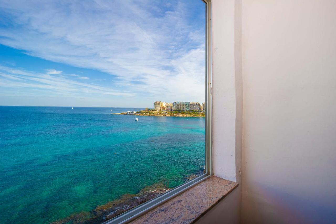 Spinola Bay Top Floor Seafront 3 Bedroom Apartment With Panoramic Sea Views - By Getawaysmalta سانت جوليان المظهر الخارجي الصورة