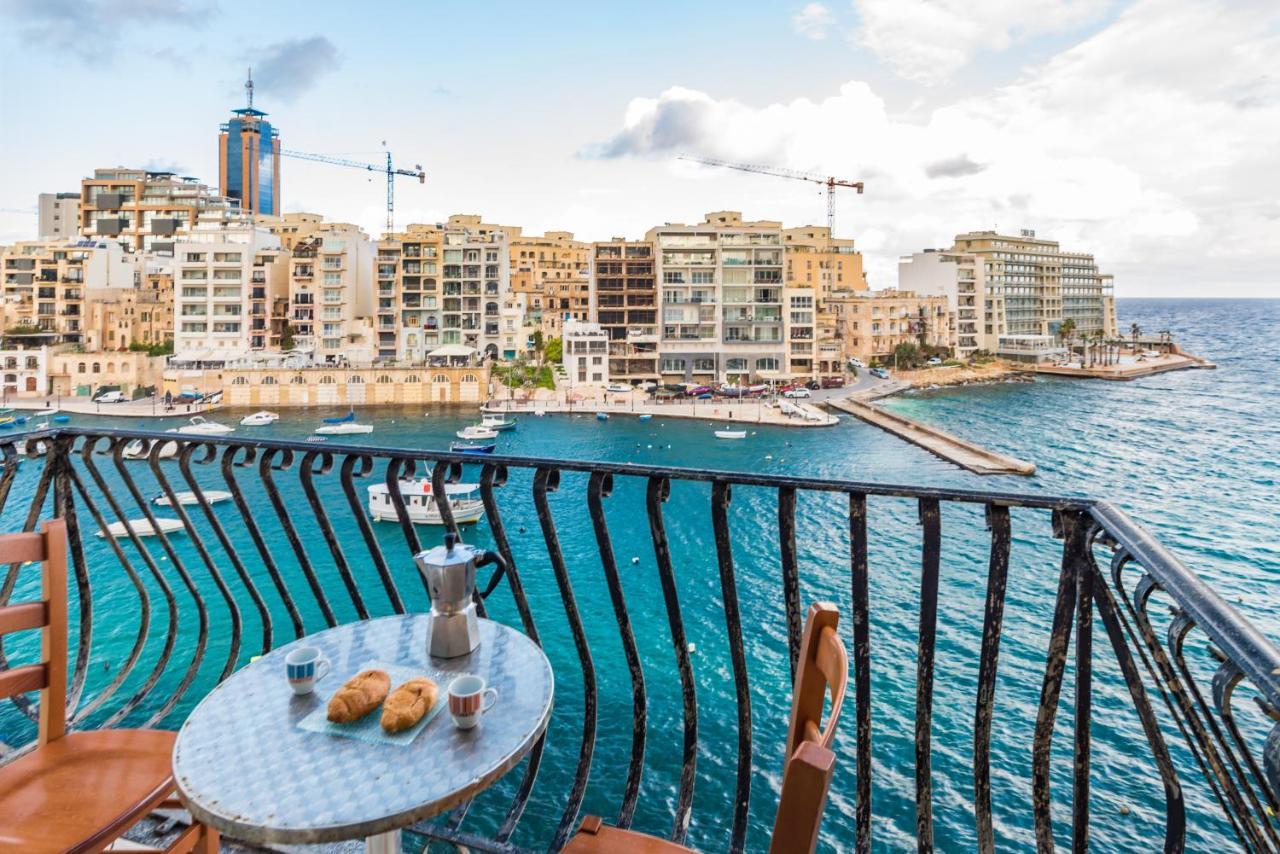 Spinola Bay Top Floor Seafront 3 Bedroom Apartment With Panoramic Sea Views - By Getawaysmalta سانت جوليان المظهر الخارجي الصورة